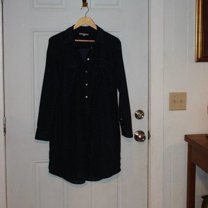 LIMTED TIME SALE: GAP Zig Zag Dark and Light Blue Long Sleeve Shirt Dress Size M